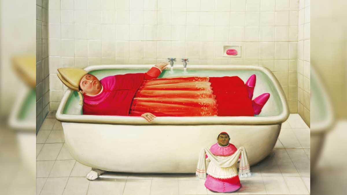 El baño del Vaticano, 2006 - Óleo sobre lienzo.