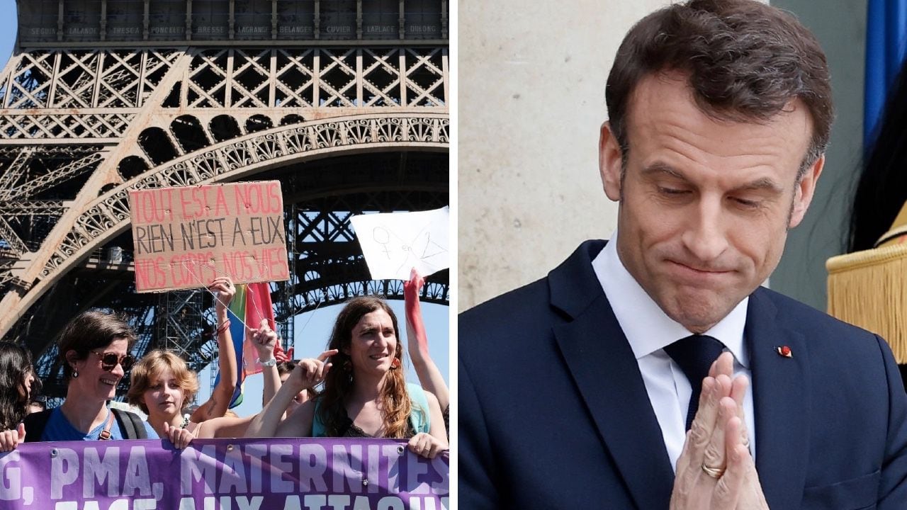 El presidente de Francia busca que el aborto sea parte de la Constitución del país.
