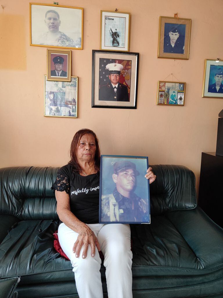 Marlene Insignares Reyes, madre del soldado Jorge Enrique Yepes Insignares.