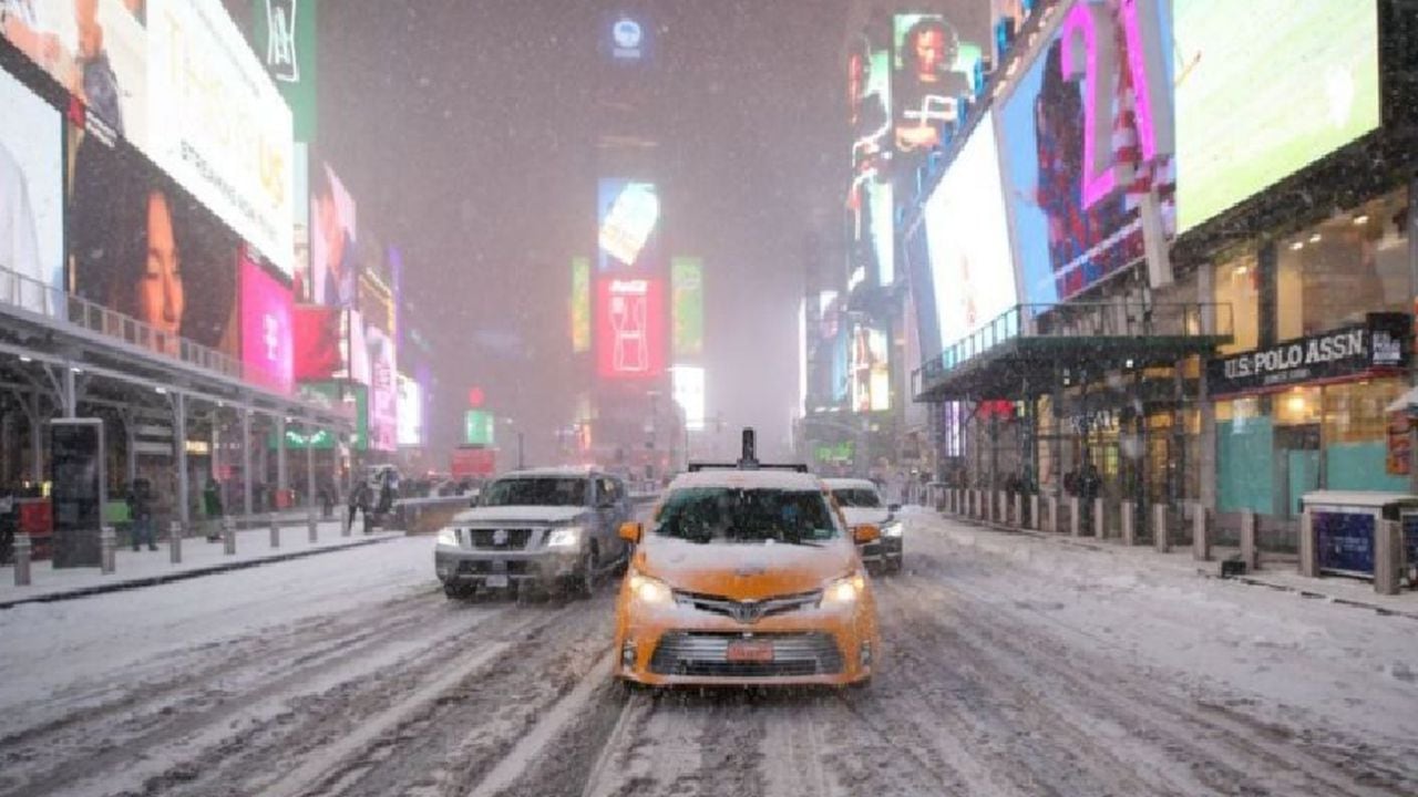 Tormenta de nieve cubrió todo Nueva York.