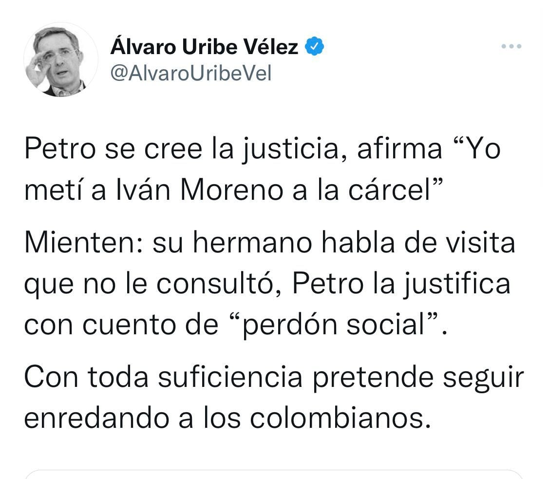 Uribe sobre Petro