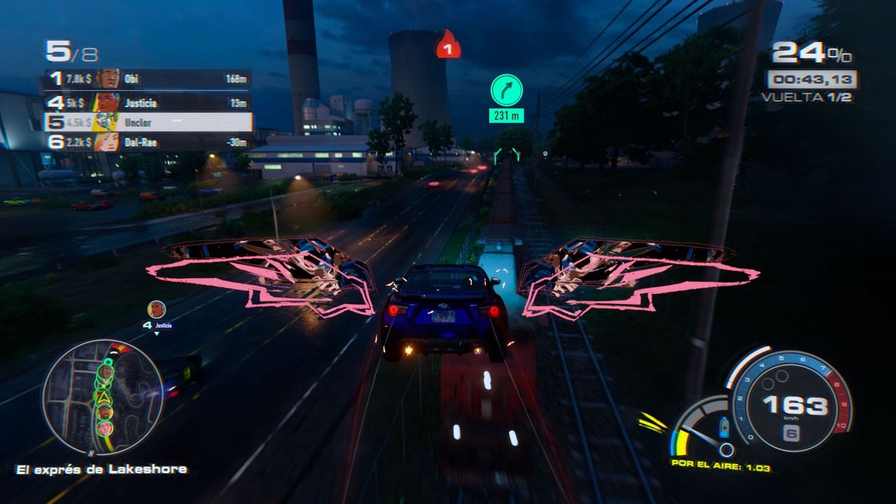 Need for Speed Unbound agrega efectos especiales cuando los autos saltan por el aire.