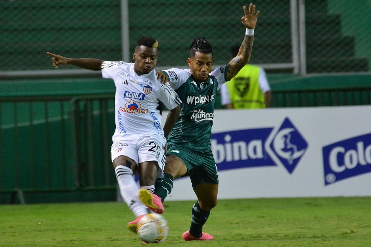 Imagen del partido entre Deportivo Cali y Junior de Barranquilla por la quinta fecha de los cuadrangulares semifinales del segundo semestre de la Liga colombiana 2023.