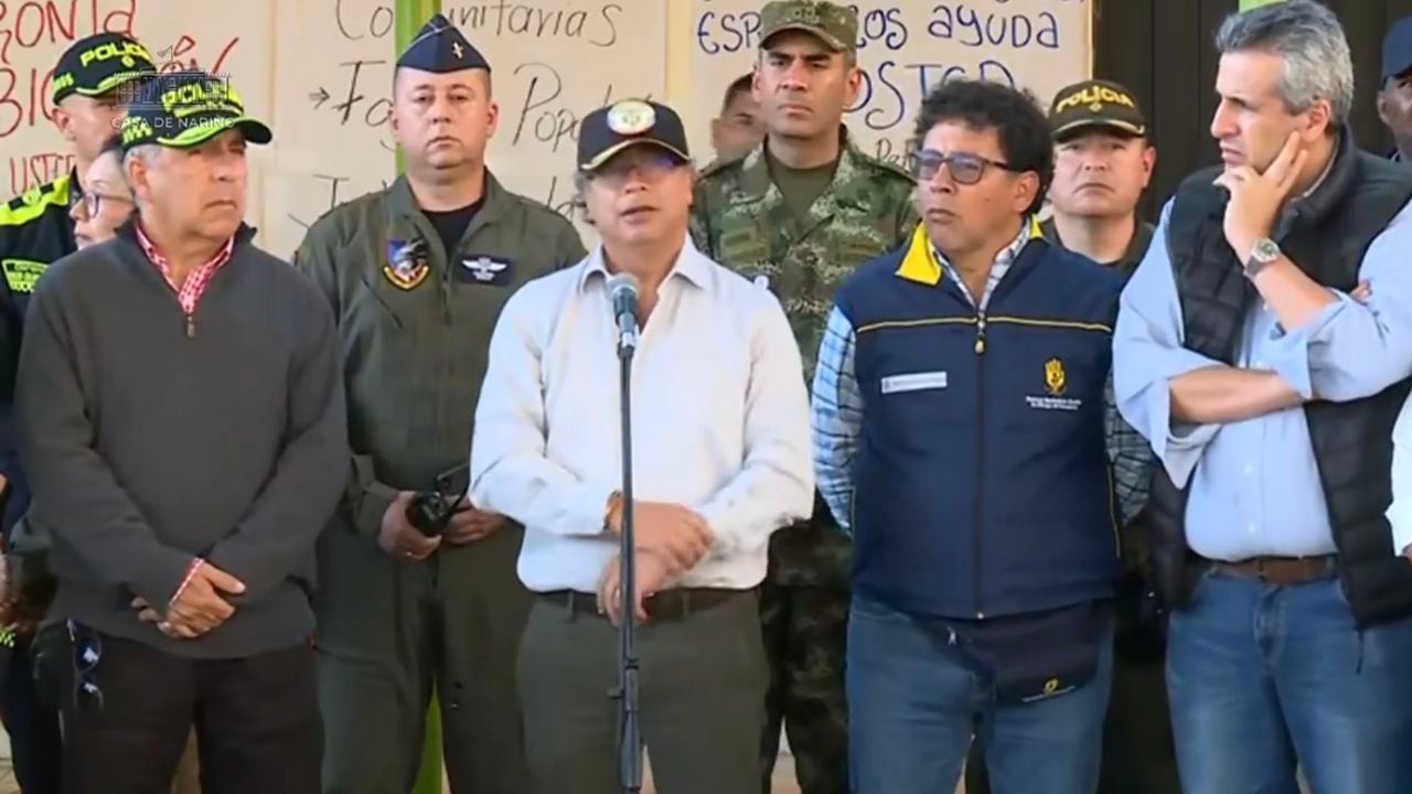 Presidente Gustavo Petro en Rosas, Cauca zona del deslizamiento de tierra