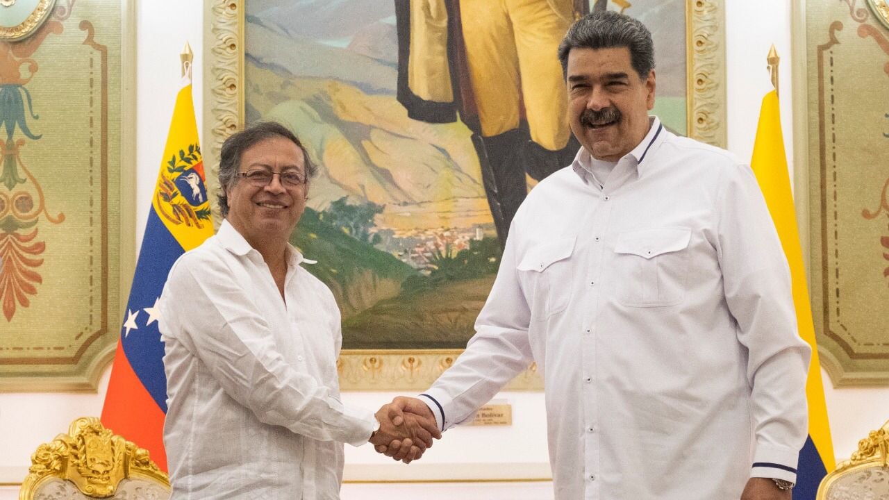 Gustavo Petro y Nicolás Maduro.