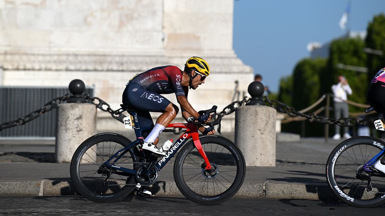 PARIS, FRANCE - JULY 24: Daniel Felipe Martinez Poveda of Colombia and Team INEOS Grenadiers competes during the 109th Tour de France 2022, Stage 21 a 115,6km stage from Paris La Défense to Paris - Champs-Élysées / #TDF2022 / #WorldTour / on July 24, 2022 in Paris, France. (Photo by Dario Belingheri/Getty Images)