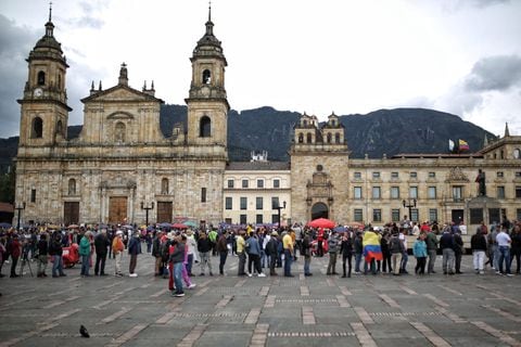 Plaza de Bolívar, marchas convocadas por el Gobierno de Gustavo Petro 14 de febrero