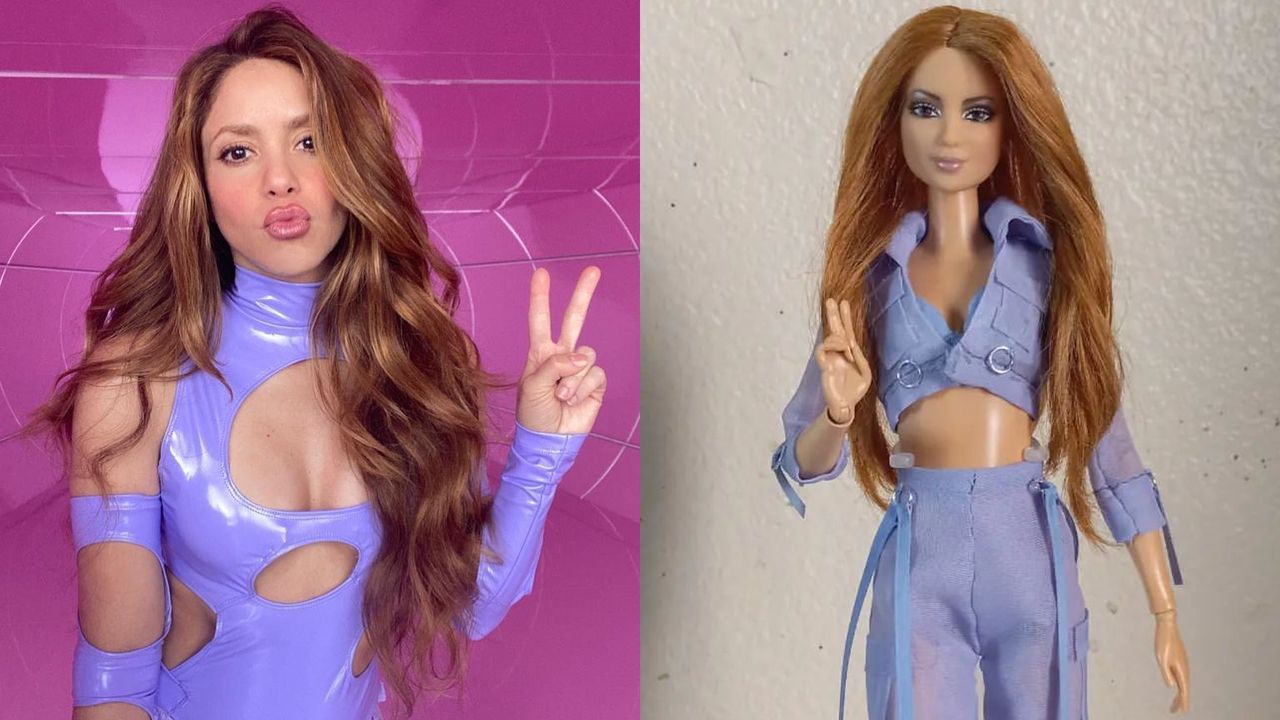 Así se ve Shakira en versión "barbie". Fotos: Instagram @shakira - @popculture.dolls.