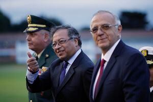 Presidente de la República Gustavo Petro en la ceremonia de transmisión de mando