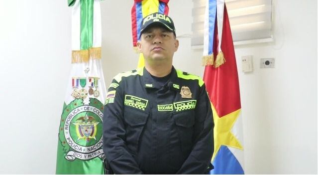 Coronel Gabriel Hernando García Arrieta, comandante de la Policía Metropolitana de Montería.