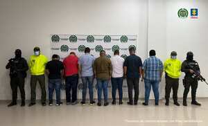 Los siete capturados fueron dejados a disposición de las autoridades competentes.