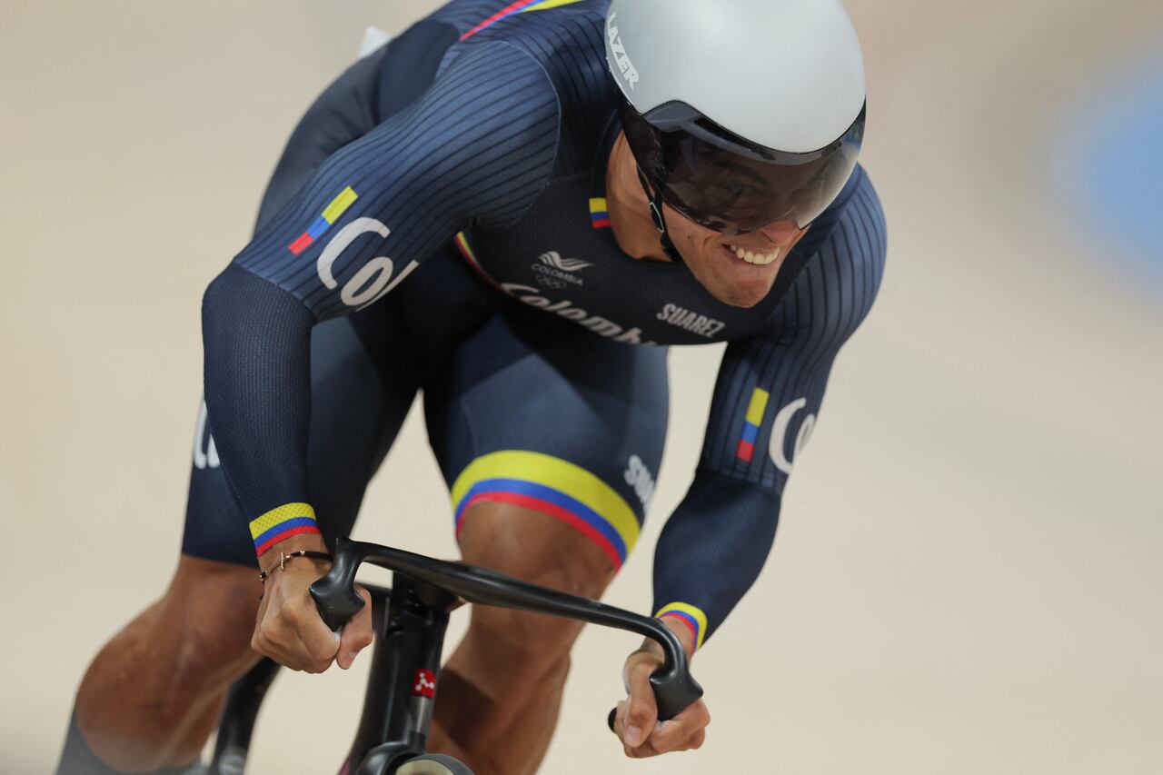 Cristian Ortega, ciclista colombiano en los Juegos Olímpicos de París 2024.