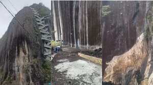 Desprendimiento en la Piedra del Peñol.