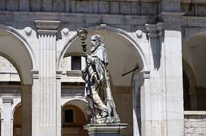 El santo que nació en Nursia, en Italia.