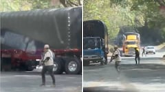 Los sujetos están intimidando a los conductores que pasan por el sector.