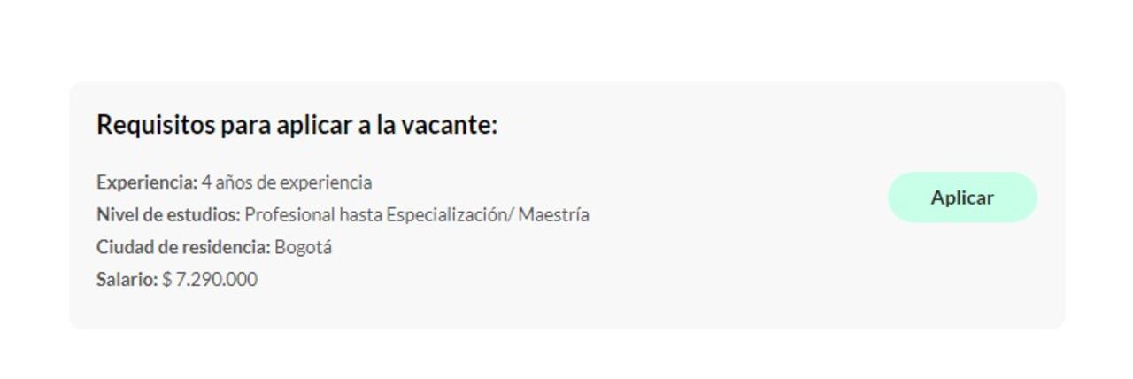 Información vacante Colsubsidio