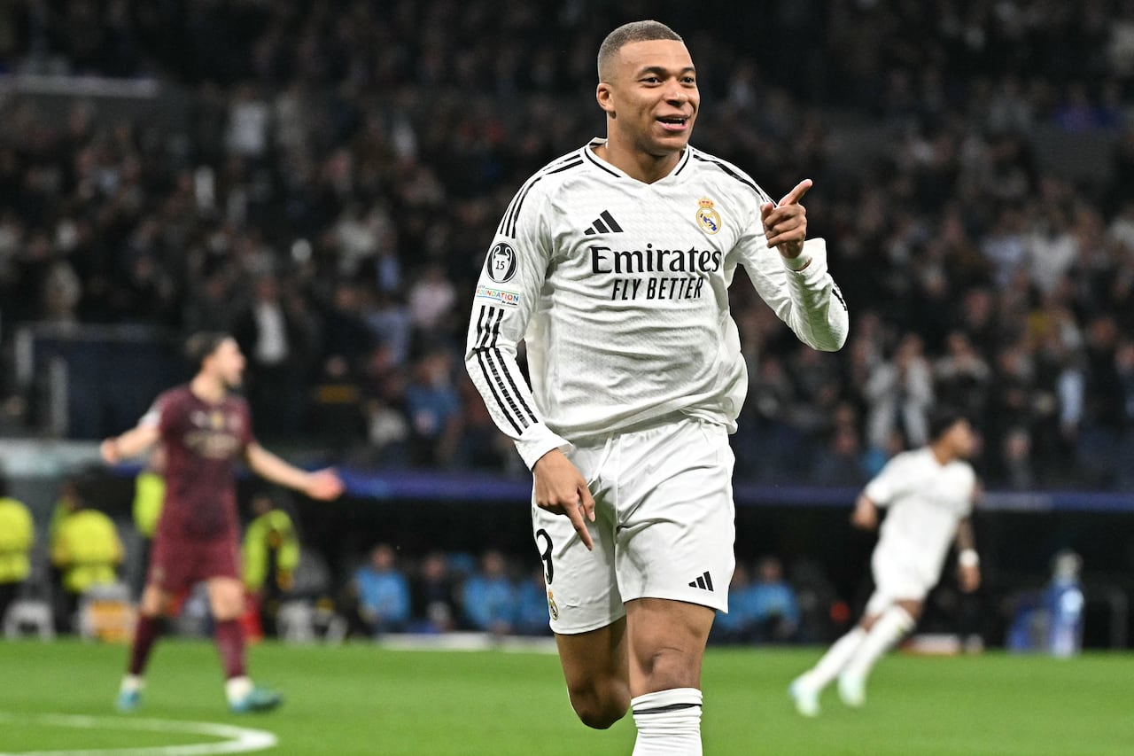 Mbappé anota su primer Hack Trick con el Real Madrid en Champions