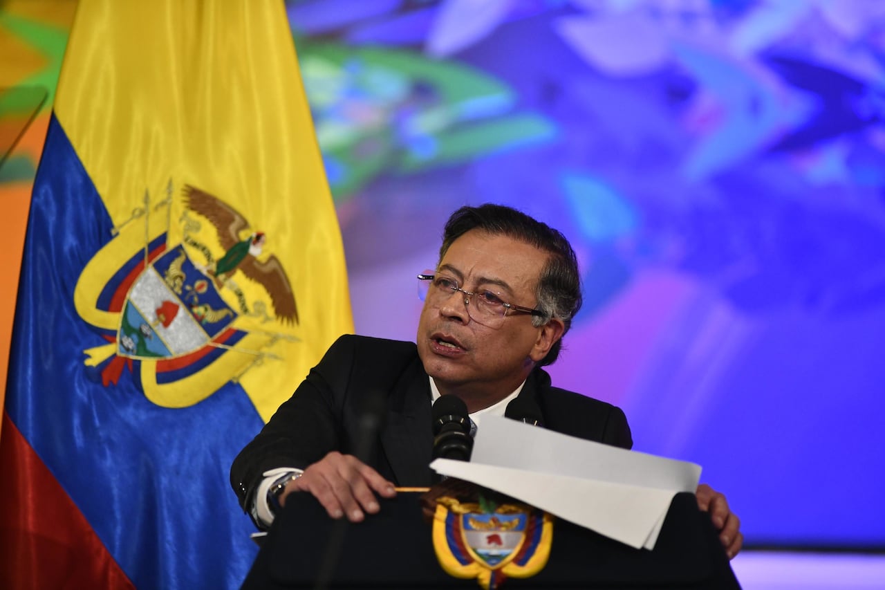El presidente de Colombia, Gustavo Petro, en la instalación de la nueva legislatura, en el Congreso de la República, en Bogotá, el 20 de julio de 2025