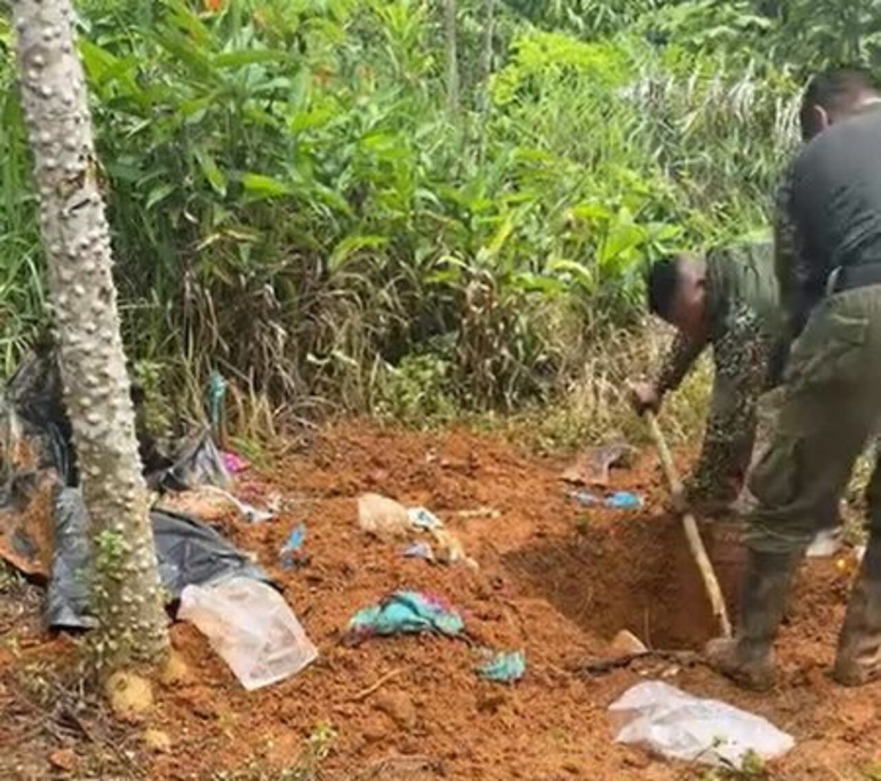 Los disidentes del frente 44 Antonio Ricaurte entierran los cadáveres sus adversarios en fosas comunes.