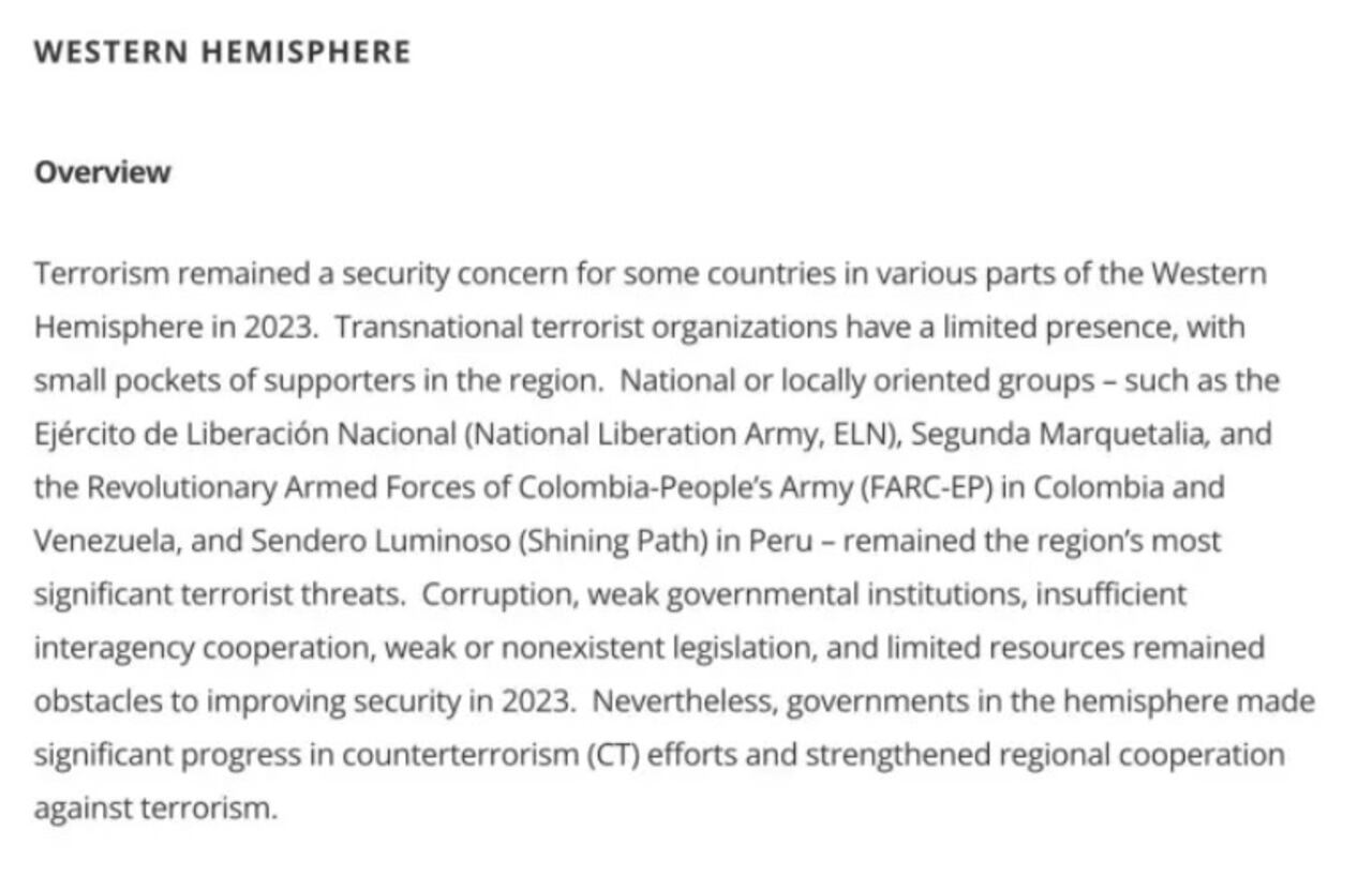 Grupos terroristas en Colombia y Venezuela bajo la lupa de Estados Unidos