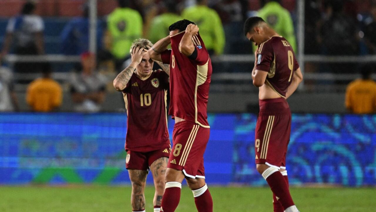 La Selección de Venezuela tras ser eliminada.