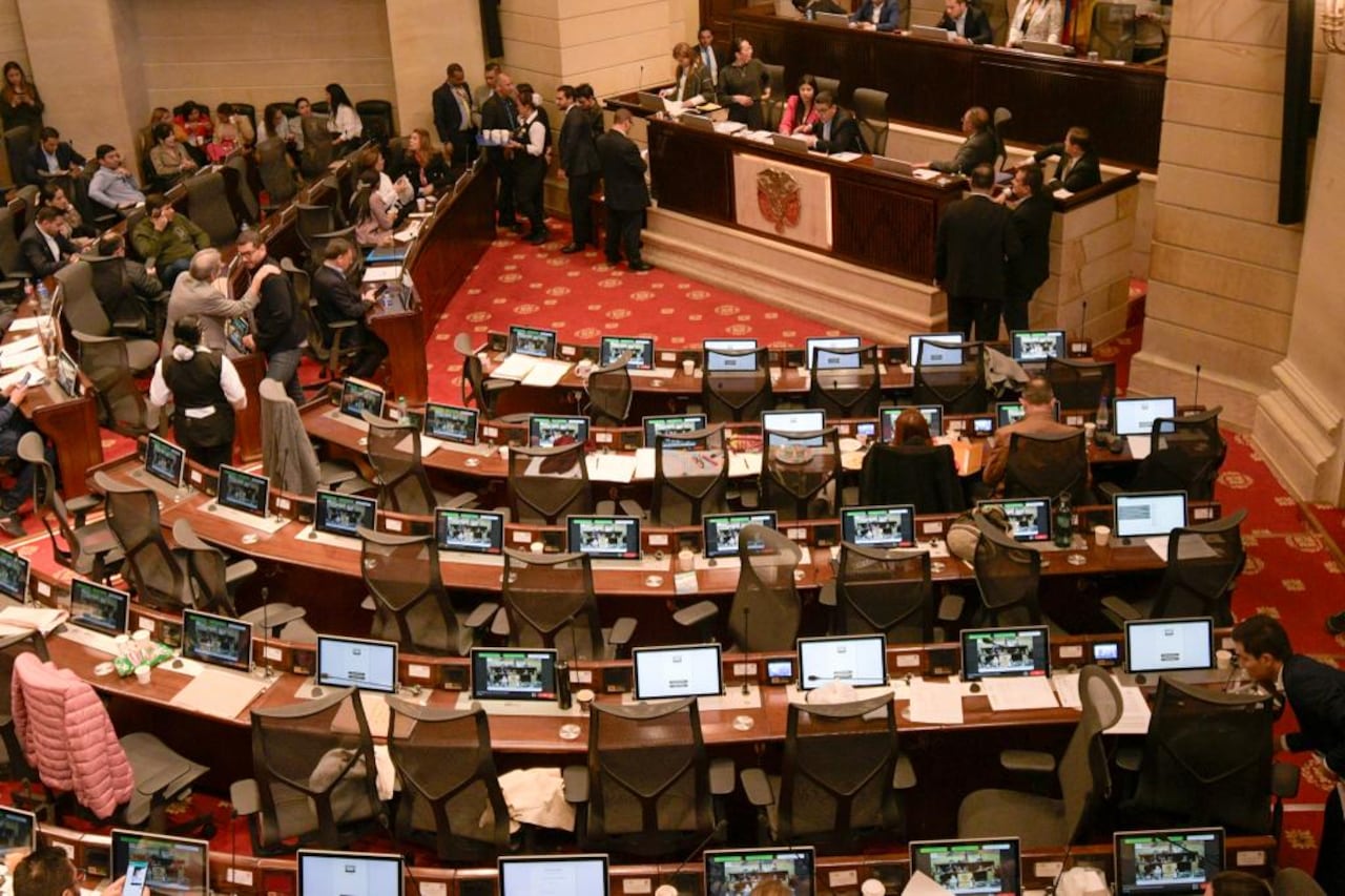 Curules vacías del Pacto Histórico en la Cámara de Representantes este 27 de septiembre.