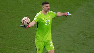Emiliano Martínez, arquero de la Selección Argentina.