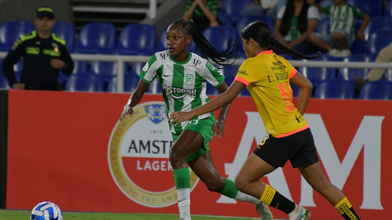 Imagen del partido entre Barcelona de Ecuador y Atlético Nacional por la fecha 2 de la Copa Libertadores Femenina 2023.