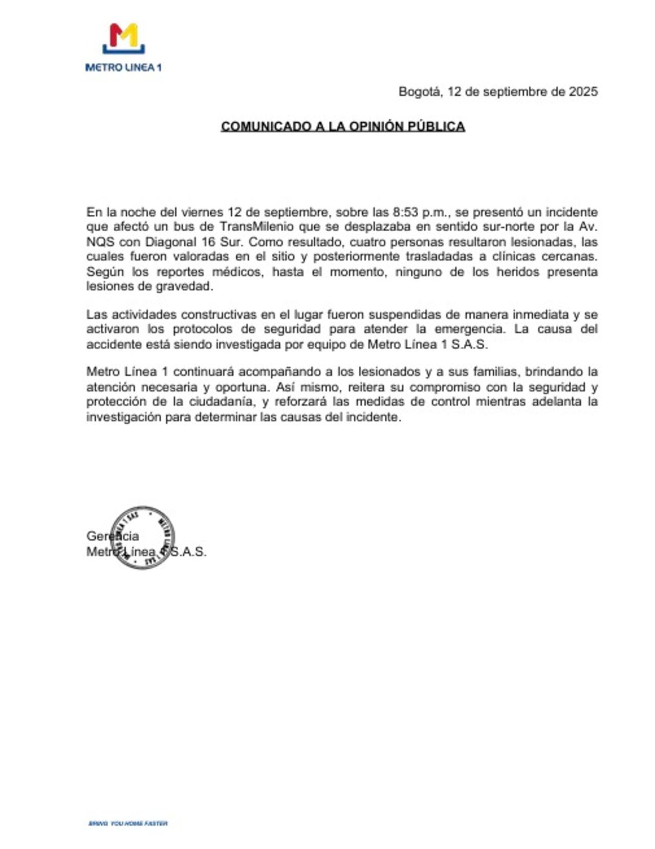 El incidente ocurrió durante la noche del viernes.