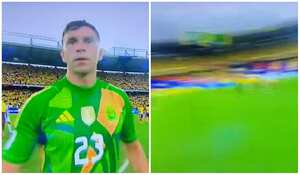 'Dibu' Martínez y su feo gesto tras perder ante Colombia