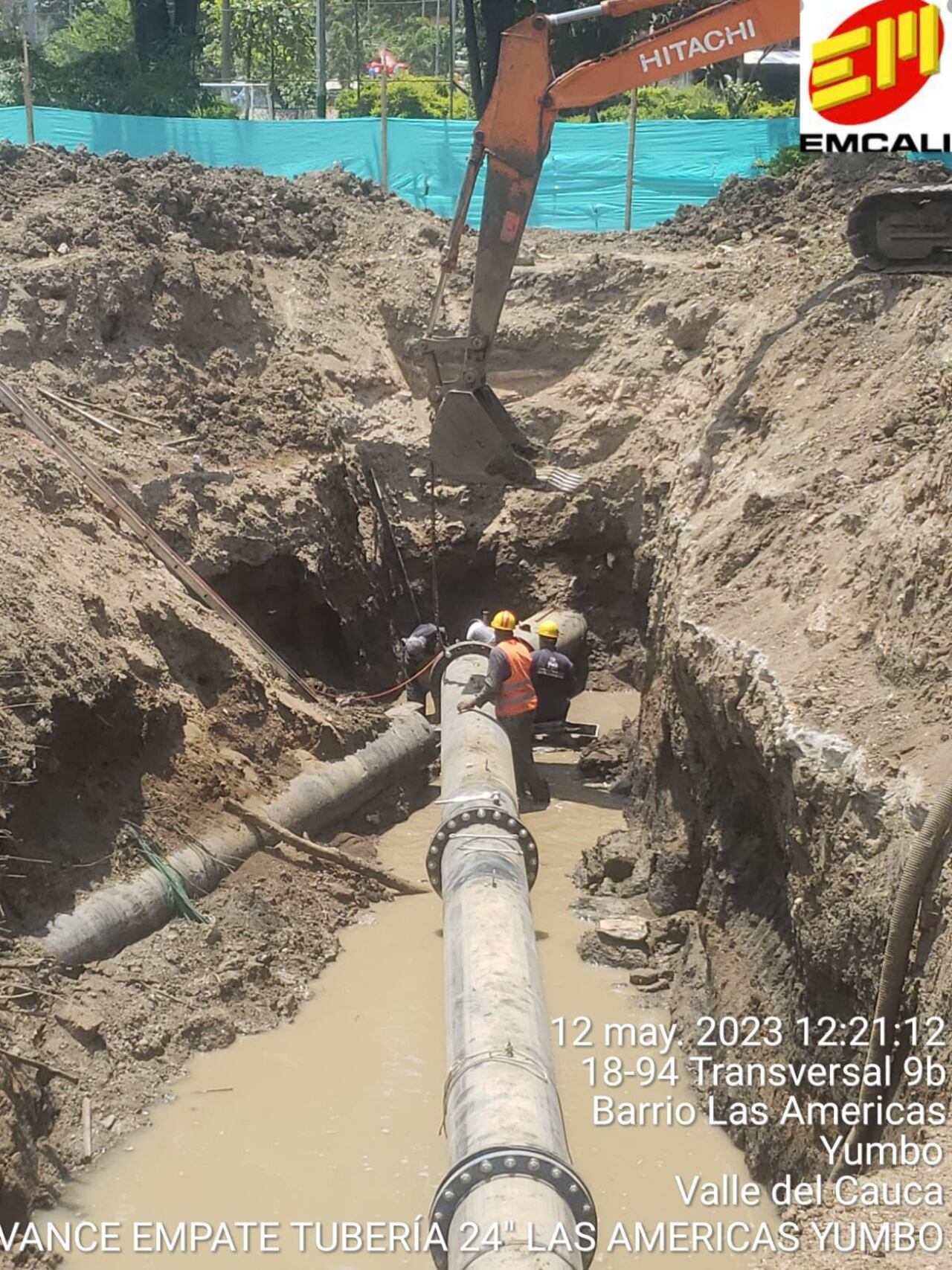 El daño se presentó a la altura del barrio Las Américas de Yumbo.