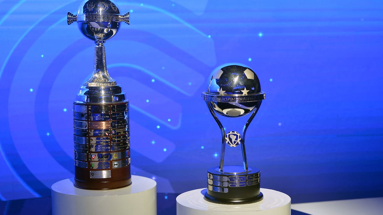 Los trofeos de los torneos internacionales más importante de Sudamérica, a nivel de clubes: la Copa Libertadores y Sudamericana.