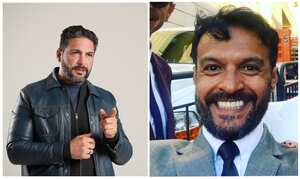 Congresista Agmeth Escaf y el actor Julián Román.