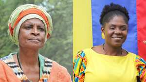 Rosita Solís, líder afro, y Francia Márquez, vicepresidenta de Colombia.