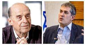 Álvaro Leyva y el embajador israelí en Colombia, Gali Dagan