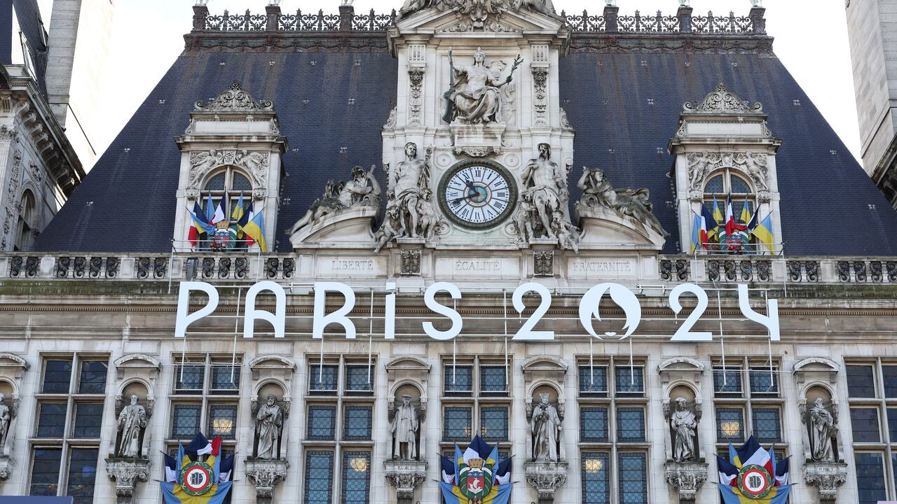 El logotipo de París 2024, que representa los Juegos Olímpicos y Paralímpicos.