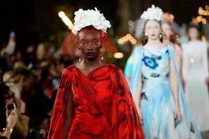 NEW YORK, NEW YORK - FEBRUARY 11: Models walk the runway for Rodarte during New York Fashion Week: The Shows at St. Bart's Church on February 11, 2020 in New York City. (Photo by Fernanda Calfat/Getty Images for NYFW: The Shows)