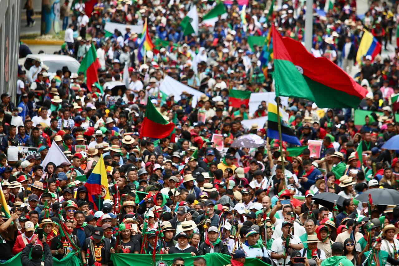 Marchas primero de mayo en Bogotá, Minga Indígena