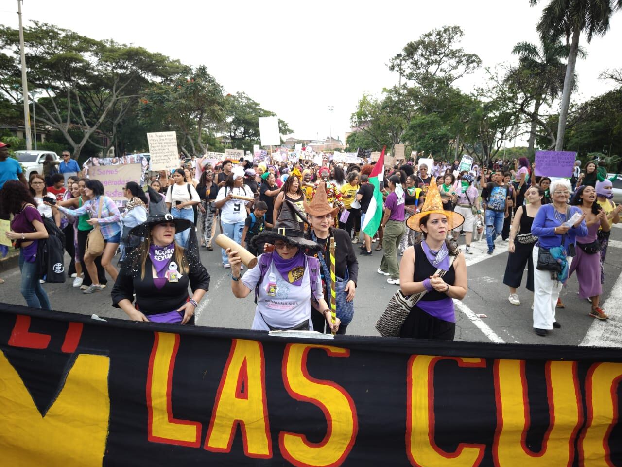 Marcha 8M en Cali - Una gran participación tiene la marcha convocada por diferentes colectivos feministas en Cali este 8 de marzo de 2025. José L. Guzmán / El País