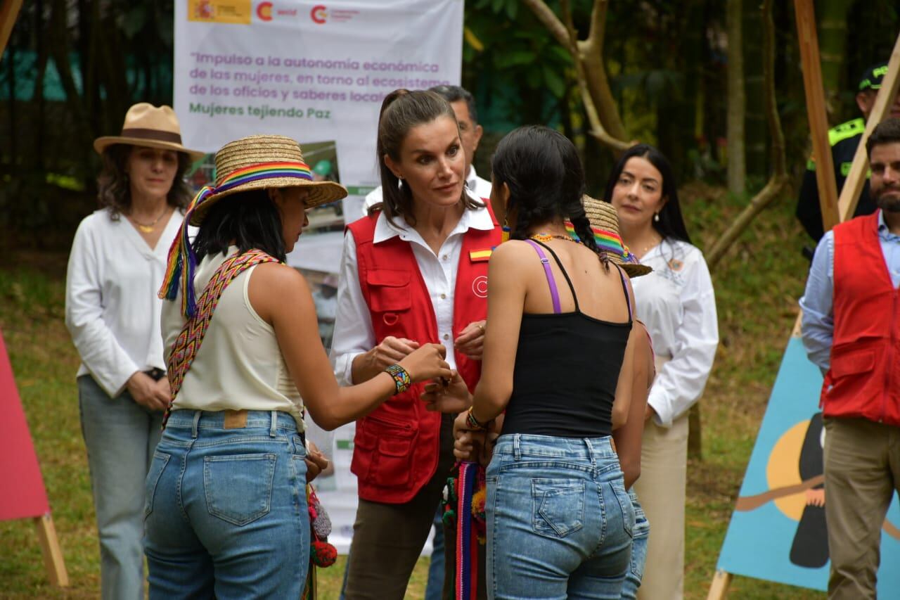 Reina Letizia de España durante su visita a Cali