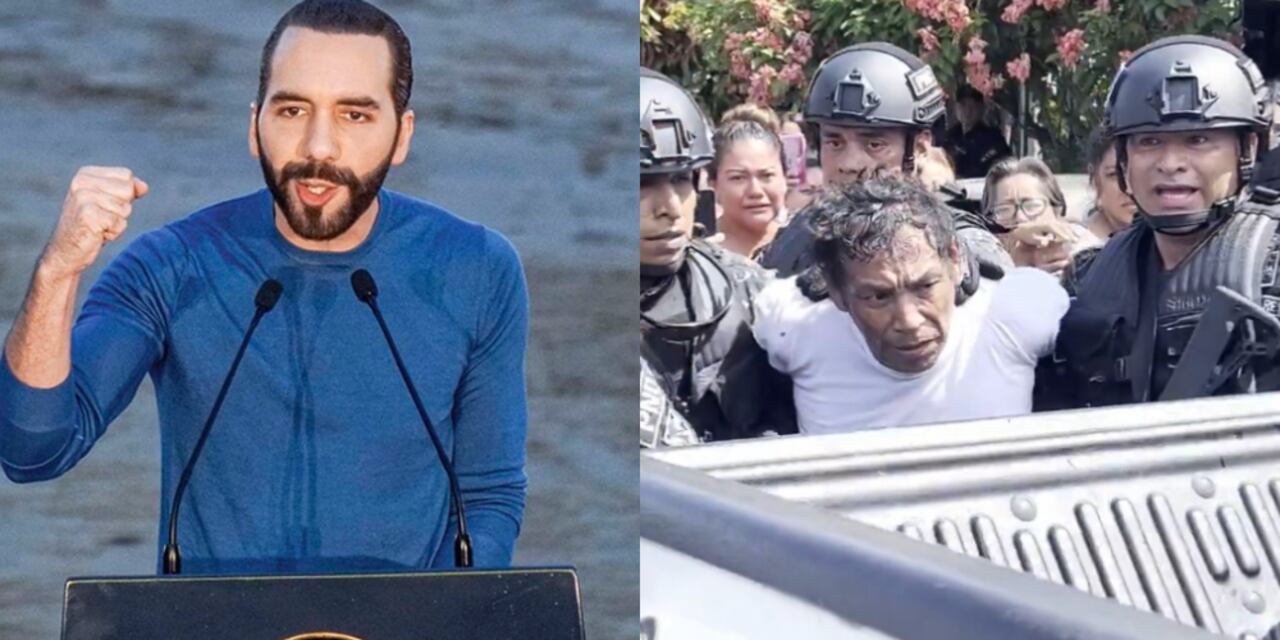 Nayib Bukele presentó al sujeto de la derecha de esta fotografía, un hombre señalado de asesinar a una niña.