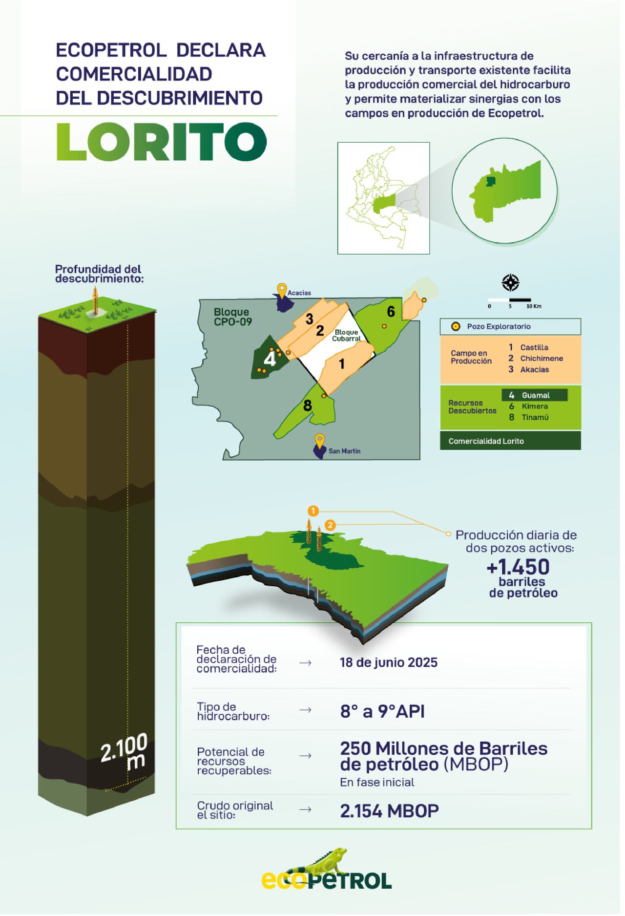 El descubrimiento Lorito se realizó en los primeros meses del 2018.