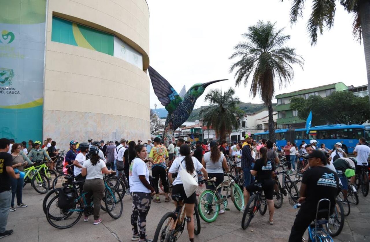 Construir un 'jardín' con tapas plásticas alrededor del colibrí a la entrada de la Biblioteca Departamental, es la iniciativa. Foto: Cortesía Bibliovalle.