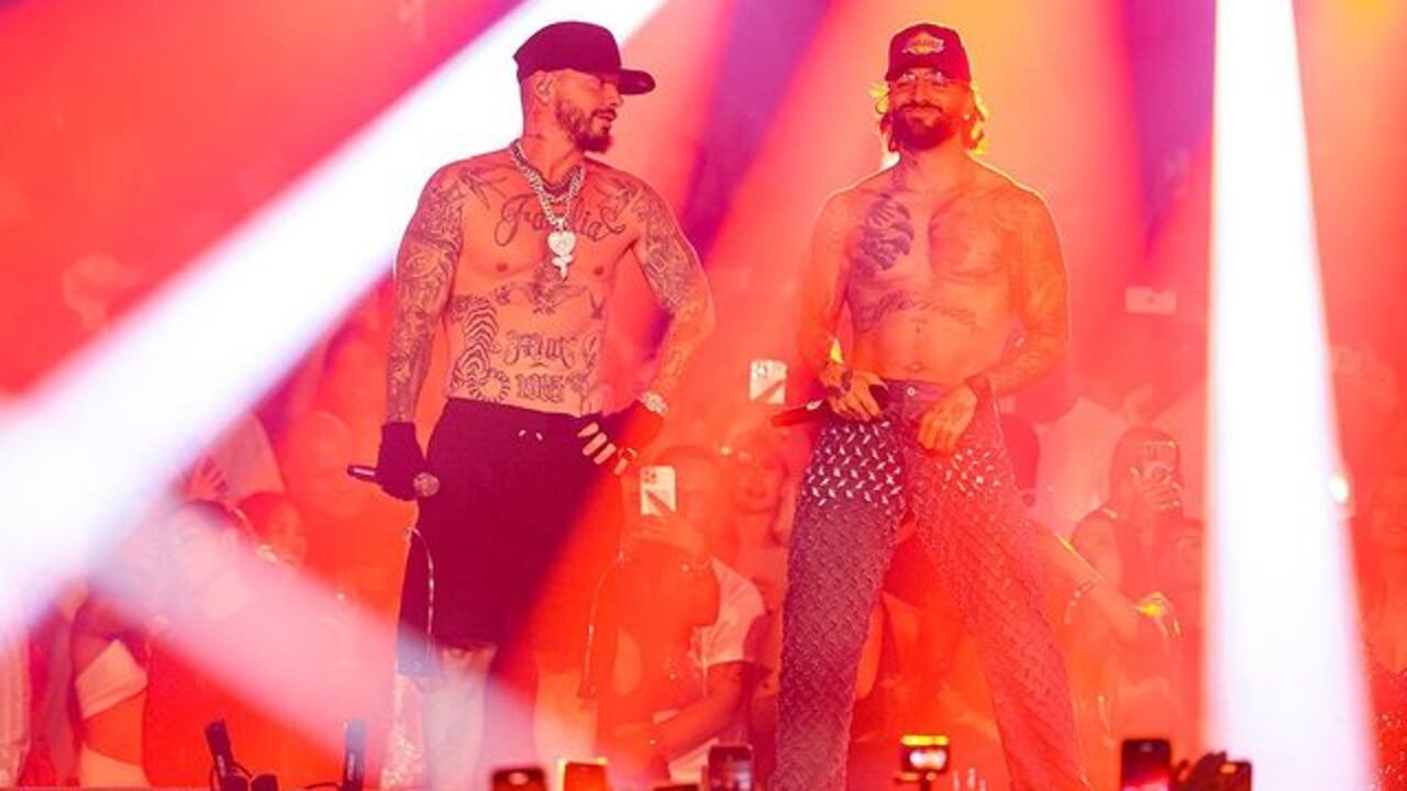 J Balvin y Maluma compartieron tarima en Ibiza.