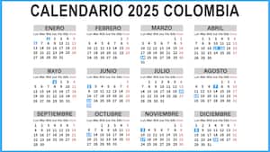 CALENDARIO 2025 COLOMBIA