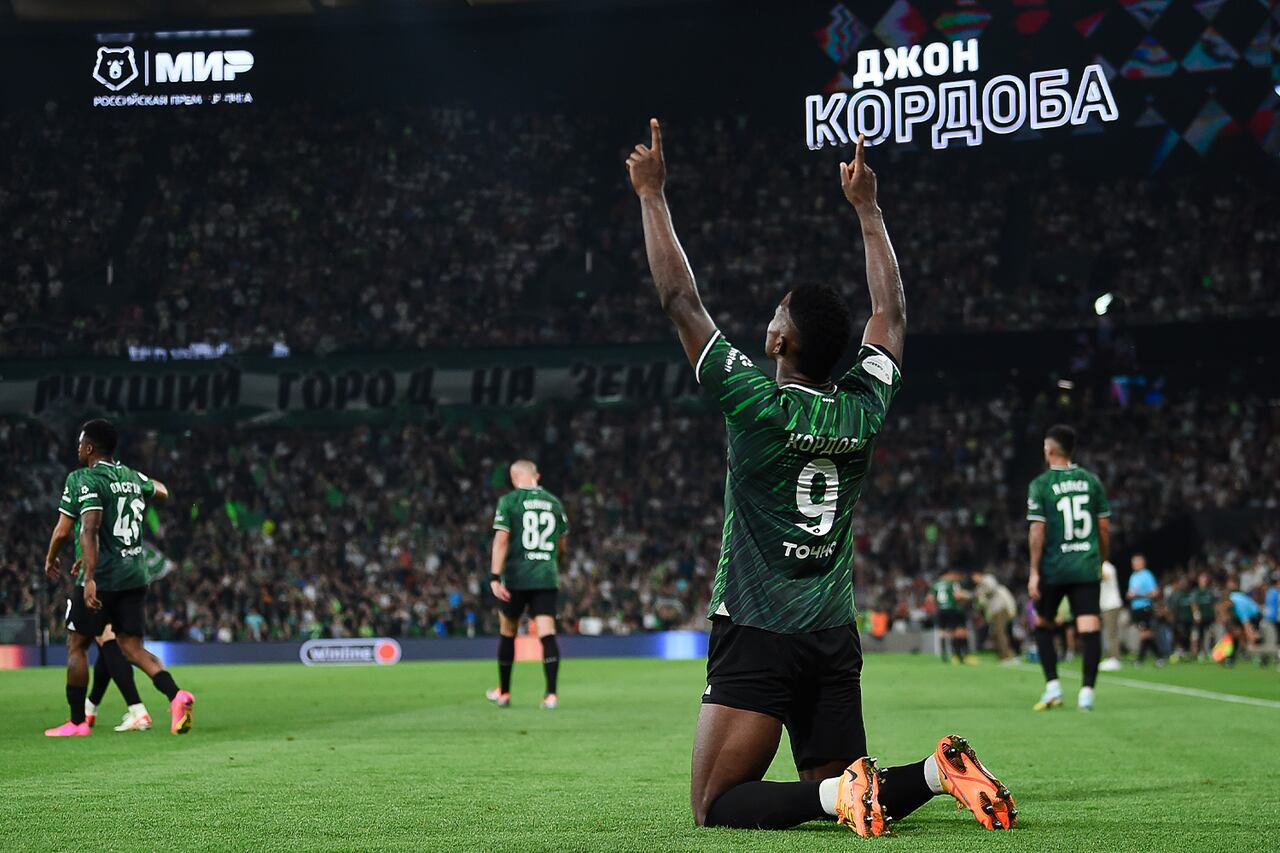 Gol de Jhon Córdoba con el Krasnodar de Rusia.