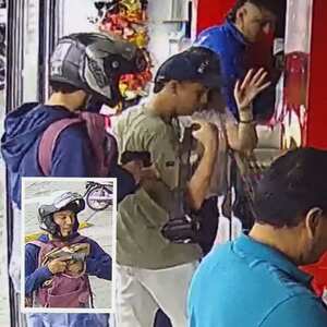 Este es el señalado delincuente que asaltó a varios clientes que compraban en una venta de productos químicos del sector de La Luna de Cali.