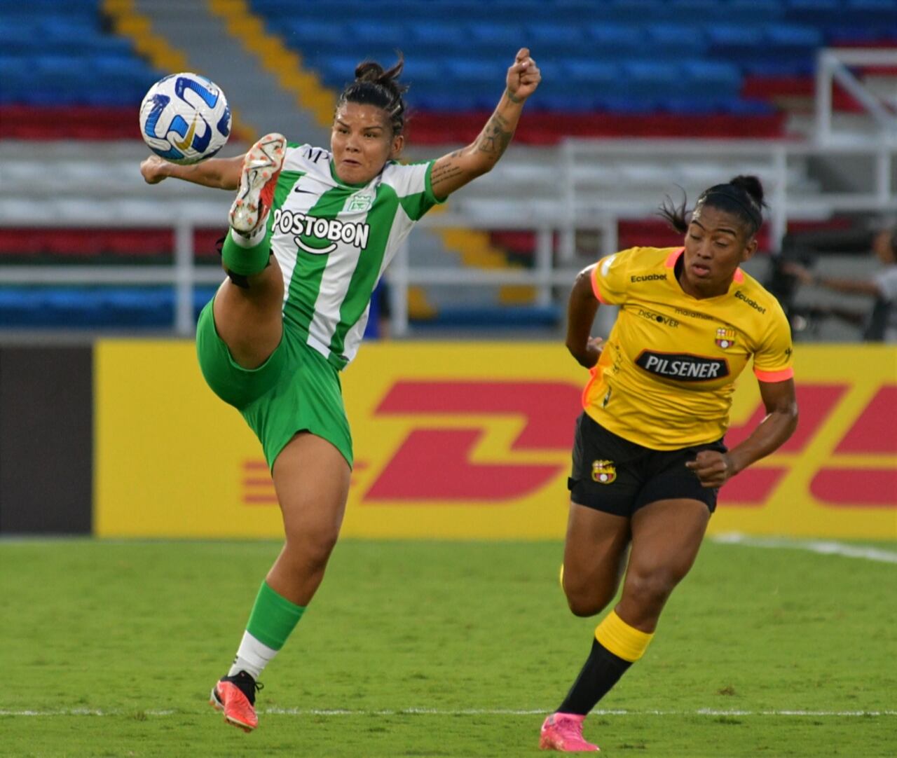 Copa Libertadores Femenino en el estadio Pascual Guerrero partido Nacional de Colombia vs Barcelona del Ecuador.