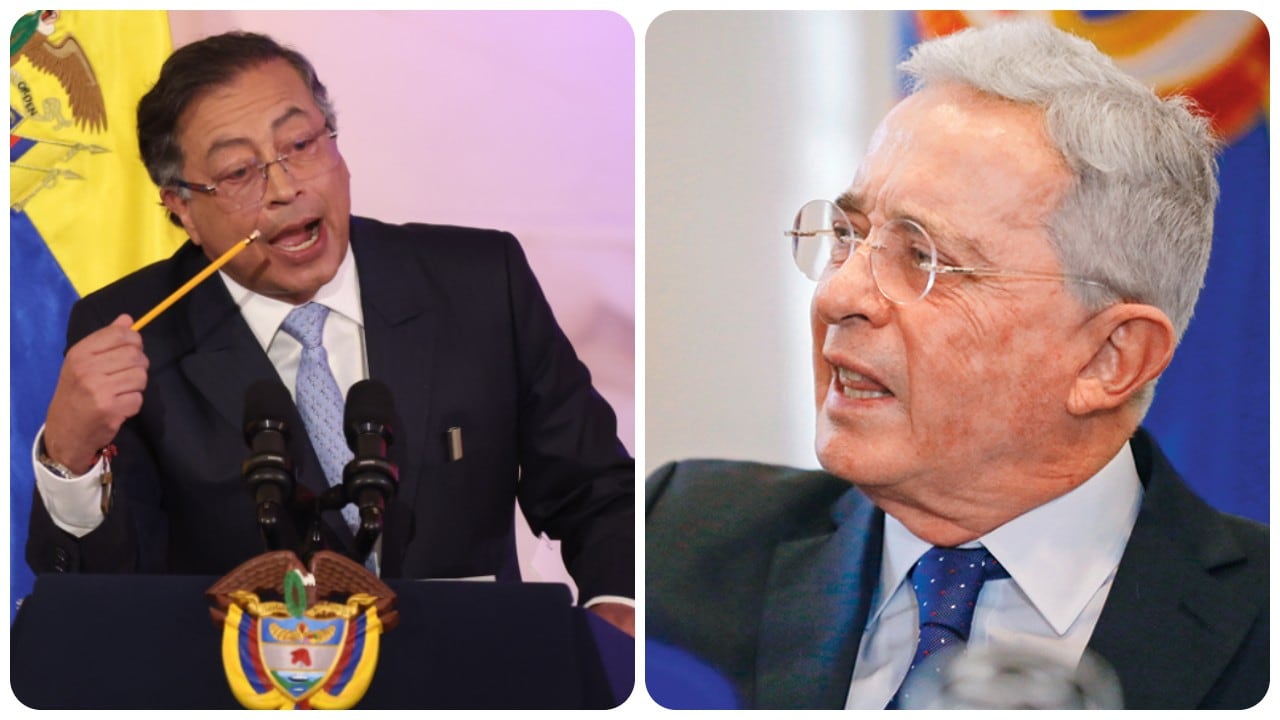 Gustavo Petro y Álvaro Uribe.