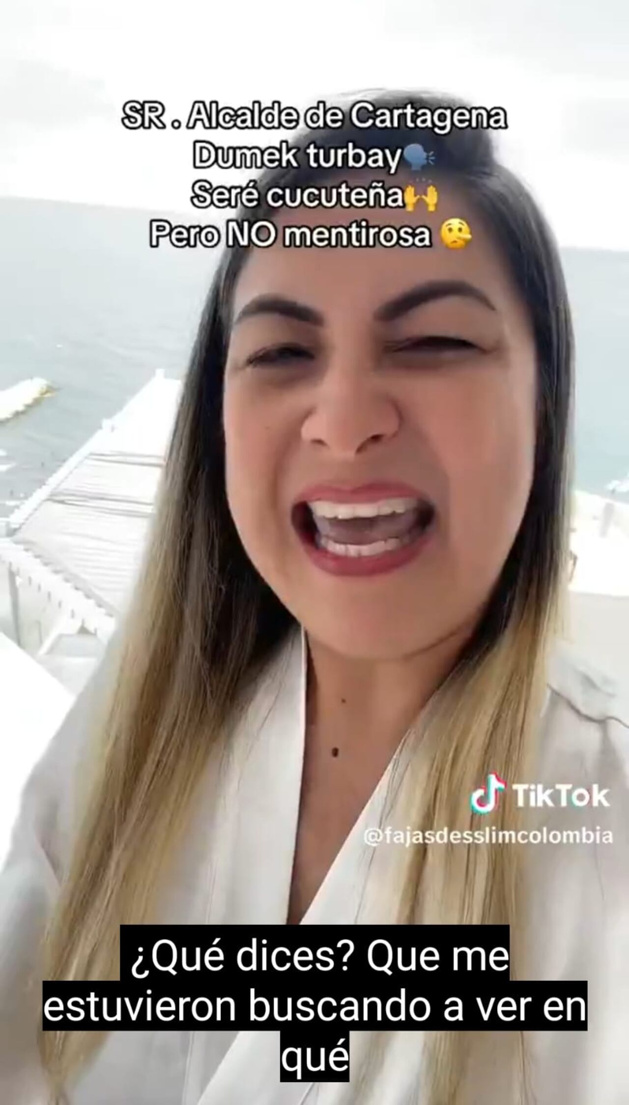 El rifirrafe entre la mujer y el Alcalde sigue en ascenso. Habrá que esperar en qué termina. Foto tomada de redes.